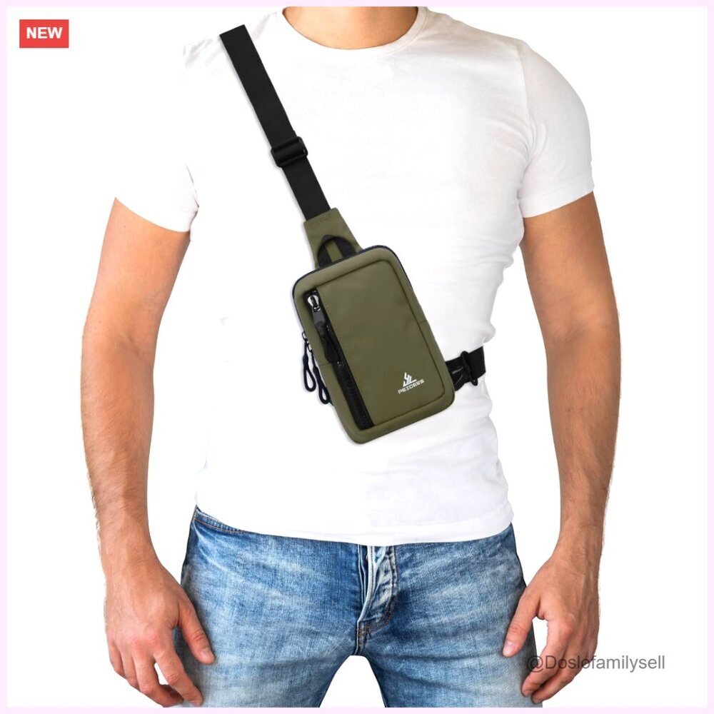Mini Sling Bag Crossbody Backpack Water Resistant Nylon Daypack Phone